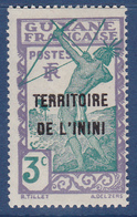 Timbre-poste Gommé Neuf** - Timbre De Guyane De 1939 Surchargé - Indigène Tirant à L'arc - N° 36 (Yvert) - Inini 1940 - Ungebraucht