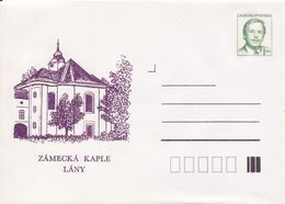 J0856 - Tschechoslowakei (1992) Ganzsachen / Präsident Vaclav Havel: Lany - Schlosskapelle - Buste