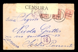 ITALY, DALMATIA, CROATIA - Letter Sent From Zadar To A Place Near Genova 31.01.1920., Censored / 2 Scans - Andere & Zonder Classificatie