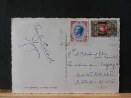 82/600    CP  MONACO POUR LA BELG. 1959 - Covers & Documents