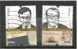 Portugal 2017 Vultos Da História E Da Cultura Historie History Luis Albuquerque Óscar Lopes - Used Stamps