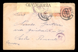 ITALY; DALMATIA, CROATIA - Letter Sent From Zadar To A Place Near Genova 16.02.1920. / 2 Scans - Other & Unclassified