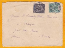 1899 - Enveloppe De Dakar, Sénégal Vers Cramans, Par Arc Senans, Doubs - Affrt 15 C Type Groupe 10 C + 5 C - Cad Arrivée - Storia Postale
