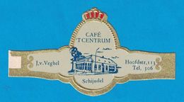 1 BAGUE DE CIGARE CAFE T CENTRUM J. V. VEGHEL HOOFDSTR 113 SCHIJNDEL / ABONNE STEMT TEVREE - Cigar Bands