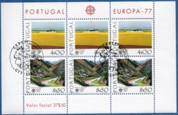 Portugal 1977 Cept Europe Block Issue Landscapes Cancelled - 1977