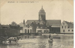 Etaples -  L)Abreuvoir Et L'Eglise ( Très Beau Cliché Animé ) - Etaples