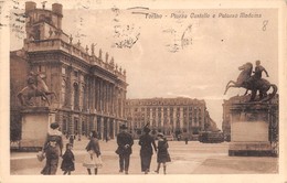 2353 " TORINO - PIAZZA CASTELLO E PALAZZO MADAMA " CART. POST. ORIG.  SPEDITA - Palazzo Madama
