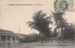 CP GRAND-BASSAM 27/01/1912 Un Boulevard - Storia Postale