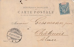 CP KAYES 15cts Groupe Pour KESTENHOLTZ (Chatenois Alsace) - Lettres & Documents