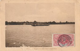 CP SAVE 7/11/1913 Pirogue à La Voile Allant à Porto-Novo - Storia Postale