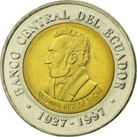 Monnaie, Équateur, 70th Anniversary - Central Bank	1997, 100 Sucres, 1997, TTB - Equateur