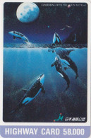 Carte JAPON - PEINTURE WARD - PEINTURE WARD - ORQUE - ORCA ** CONFERRING WITH THE MOON ** JAPAN Highway Card - HW 317 - Delphine