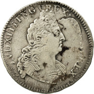 Monnaie, France, Louis XIV, 1/2 Écu Aux 8 L, 1/2 Ecu, TB+, Argent, Gadoury:194 - 1643-1715 Lodewijk XIV De Zonnekoning