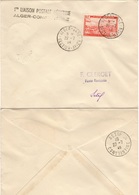 ALGERIE ALGERIA Poste Aérienne  1 (o) 1ère Liaison Vol Alger-Constantine 1946 - Airmail