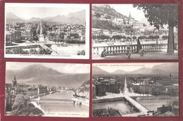 CPA 38 Grenoble QUATRE 4 FOUR DIFFERENT OLD POSTCARDS SEE SCAN - Grenoble