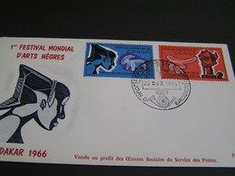 Congo 1966 1 FESTIVAL MONDIAL D ARTS NEGRES  No 613/616 FDC.. - FDC