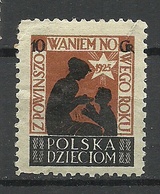 POLEN Poland 1925 Charity Wohlfahrt * - Vignette