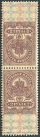 Russia 1915 General Revenue 2 Rub. Tête-bêche Pair Fiscal Tax Duty Gebührenmarke Stempelmarke Kehrdruck Russland Russie - Steuermarken