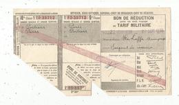 Bon De Réduction Au Tarif Militaire , Grands Réseaux Et Grande Ceinture, Chemin De Fer, 1938 ,  Frais Fr 1.55 E - Andere & Zonder Classificatie