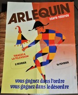 Rare Affichette 30x40 Cm Loterie Nationale Tirage Arlequin Années 70-80 - Affiches