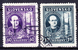 Slovaquie 1939 Mi 46-7 (Yv 36-7) Obliteré, - Used Stamps