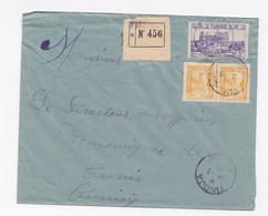 ENVELOPPE RECOMMANDEE DE TINDJA POUR TUNIS DU 14/03/1942 - Lettres & Documents