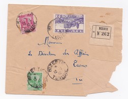 ENVELOPPE RECOMMANDEE DE BIZERTE POUR TUNIS DU 12/03/1942 - Lettres & Documents