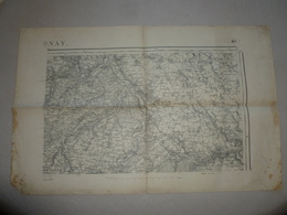 Carte D'état Major Bernay   46 TYPE 1889  Révisée En 1899 - Topographische Kaarten