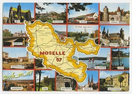 {76304} 57 Moselle , Carte Et Multivues ; Metz , Creutzwald , Forbach , Hanau , Sarrebourg , Phalsbourg , Stiring - Cartes Géographiques