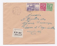 ENVELOPPE RECOMMANDEE DE MATEUR POUR TUNIS DU 04/03/1942 - Briefe U. Dokumente