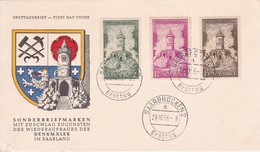 SARRE  Saar FDC Rebuilding Monuments 29-10-1956 - FDC