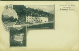 Delcampe - SWITZERLAND - POSTHOTEL LA ROSA - BERNINAPASS - B. ISEPPONI PROPR.  - BY SIMON TANNER - 1890s ( BG2308) - Mon