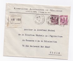 ENVELOPPE RECOMMANDEE DE TUNIS POUR TUNIS DU 18/02/1935 - Briefe U. Dokumente