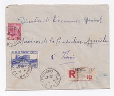 ENVELOPPE RECOMMANDEE DE TUNIS POUR TUNIS DU 23/08/1942 - Briefe U. Dokumente
