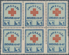 Albanien - Zwangszuschlagsmarken: 1947, Compulsory Surcharge Stamp For Albanian Red Cross 1 L. Blue/ - Albanie