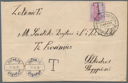 Albanien - Lokalausgaben: 1915, Large Envelope Written In SHËNGJIN, Sent UNFRANKED To Post Office Of - Albanie