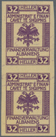 Albanien - Besonderheiten: 1919 Appr.: Proofs For Fiscal Stamps With German Inscript "FINANZVERWALTU - Albania