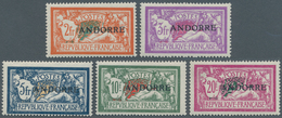 Andorra - Französische Post: 1931, Postage Stamps 2 Fr. - 20 Fr., Five Mint Peak Values, (Mi€ For ** - Autres & Non Classés