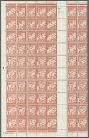 Andorra - Französische Post - Portomarken: 1941, Postage Due 5fr. Orange-red In A Part Sheet With 70 - Brieven En Documenten
