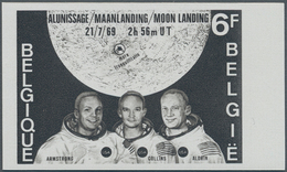 Belgien: 1969, 6 F Commemorating The First Moonlanding Imperforated, - Briefe U. Dokumente