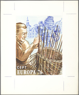 Belgien: 1976. Signed Artists Drawing Similar To The Later Released Stamp. - Lettres & Documents