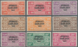 Belgien - Zeitungspaketmarken: 1928, Railway Parcel Stamps With Three-line Opt. ‚JOURNAUX / DAGBLADE - Zeitungsmarken [JO]