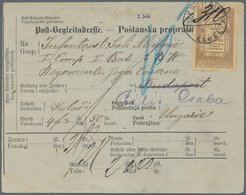 Bosnien Und Herzegowina (Österreich 1879/1918): 1898, Early Parcel Card To Bosnian Soldier Serving I - Bosnien-Herzegowina