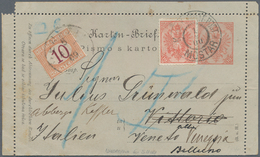 Bosnien Und Herzegowina (Österreich 1879/1918): 1900, 10(h) Scarlet-red/grey "NEW CURRENCY" Arms Let - Bosnia And Herzegovina