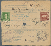 Bosnien Und Herzegowina (Österreich 1879/1918): 1918 (16.10.), Nachnahme-Postanweisung (Mgl.) Mit Ka - Bosnie-Herzegovine