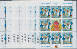Bosnien Und Herzegowina - Serbische Republik: 2000, Europa, Both Issues In Little Sheets Of 8 Stamps - Bosnia And Herzegovina