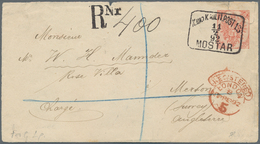 Bosnien Und Herzegowina - Ganzsachen: 1892, 5 Kr. Stationery Envelope (small Faults) Tied By Boxed " - Bosnien-Herzegowina