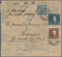 Bosnien Und Herzegowina - Ganzsachen: 1913, 8(H) Blue/pale Buff “Sword” Type Parcel Card Accompanyin - Bosnië En Herzegovina