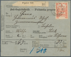 Bosnien Und Herzegowina - Besonderheiten: 1884 (11.8.), STEMPELMARKE 4 Novcica Rot Einzelfrankatur A - Bosnië En Herzegovina