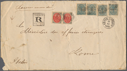 Dänemark: 1884, Einschreiben Der 4. (!) Gewichtsstufe Von Kopenhagen Nach Rom. Umschlag 24x13,5 Cm, - Used Stamps